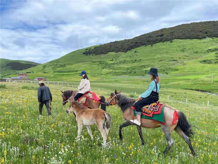 游客在祝?；êｓw驗(yàn)騎馬  任剛.jpg